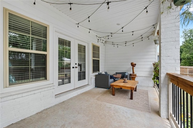 108 Dobson St, Pea Ridge, AR 72751 - view of patio featuring french doors