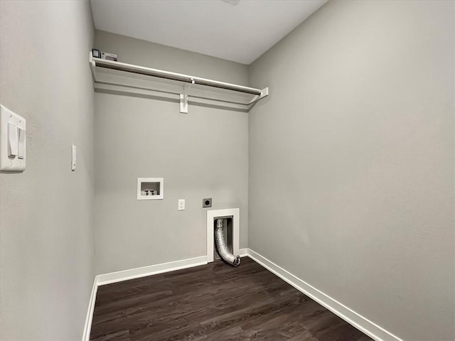 217 Idaho Ave, Farmington, AR 72730 - laundry area with electric dryer hookup, hookup for a washing machine, and dark wood finished floors