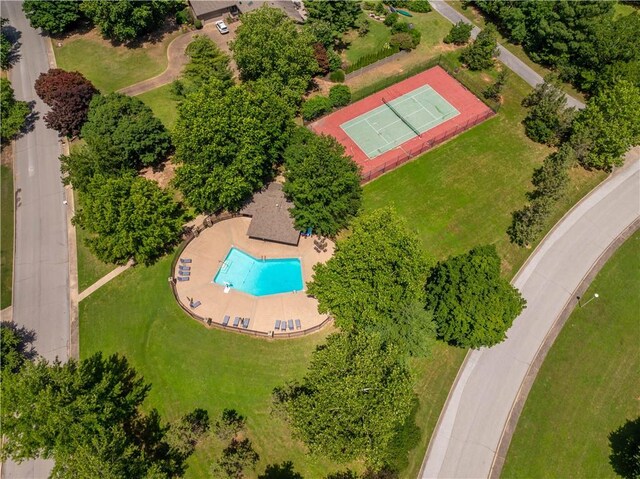 1018 N Canterbury Rd, Fayetteville, AR 72701 - bird's eye view of a pool