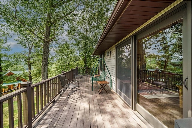 161 Hillcrest Rd, Eureka Springs, AR 72631 - deck featuring view of scattered trees