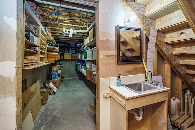 161 Hillcrest Rd, Eureka Springs, AR 72631 - unfinished below grade area with a sink