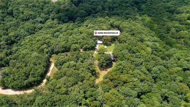 16590 Roughton Ln, Pea Ridge, AR 72751 - aerial overview of property's location featuring a forest