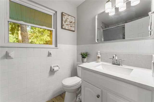 2 Rochdale Dr, Bella Vista, AR 72714 - full bath with vanity, an enclosed shower, and tile walls