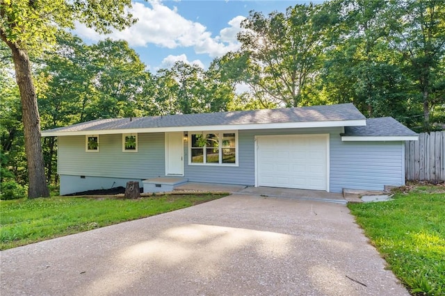 2 Rochdale Dr, Bella Vista, AR 72714 - ranch-style home with an attached garage, driveway, and crawl space