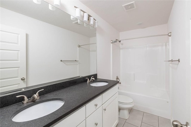 1355 NE Pershing St, Fayetteville, AR 72704 - bathroom featuring double vanity, tile patterned flooring, and bathtub / shower combination