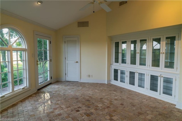 3655 Beach Way, Van Buren, AR 72956 - unfurnished sunroom with french doors and lofted ceiling