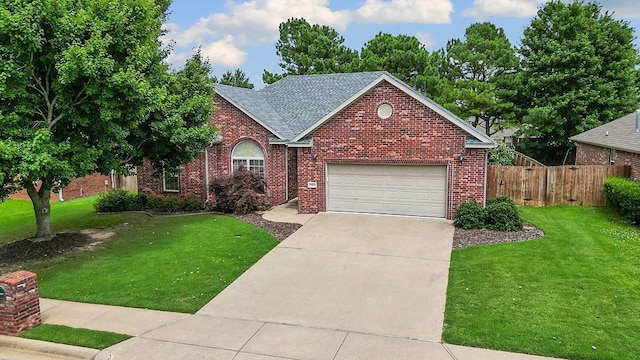 1409 S Breckenridge Loop, Rogers, AR 72756 - view of front of property with brick siding, concrete driveway, an attached garage, and a shingled roof