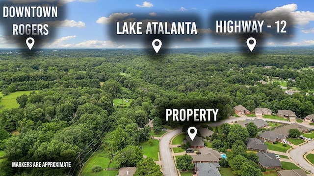 1409 S Breckenridge Loop, Rogers, AR 72756 - drone / aerial view of a heavily wooded area