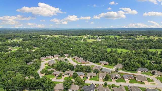 1409 S Breckenridge Loop, Rogers, AR 72756 - aerial perspective of suburban area with a heavily wooded area
