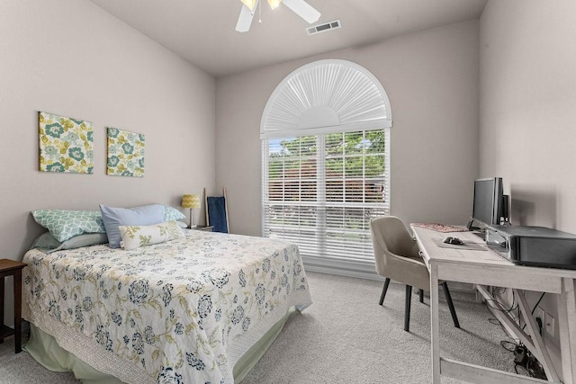 1409 S Breckenridge Loop, Rogers, AR 72756 - carpeted bedroom featuring a desk and ceiling fan
