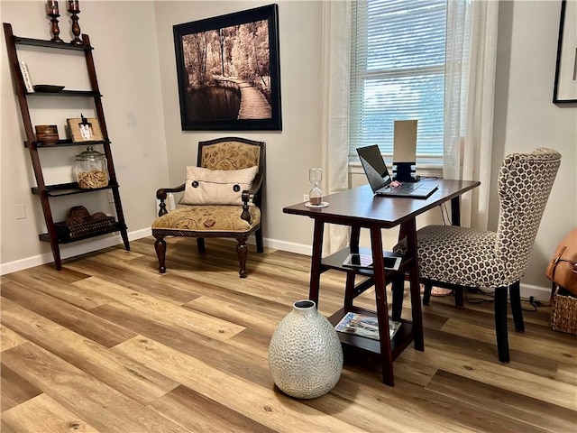 3383 Sr 164 E, Dover, AR 72837 - sitting room featuring light wood-style flooring and a desk