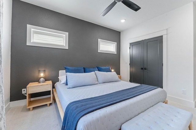 103 NW Ozark Way, Bentonville, AR 72712 - bedroom with light colored carpet and a ceiling fan
