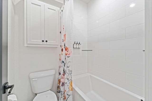 103 NW Ozark Way, Bentonville, AR 72712 - bathroom with toilet and shower / bathtub combination with curtain
