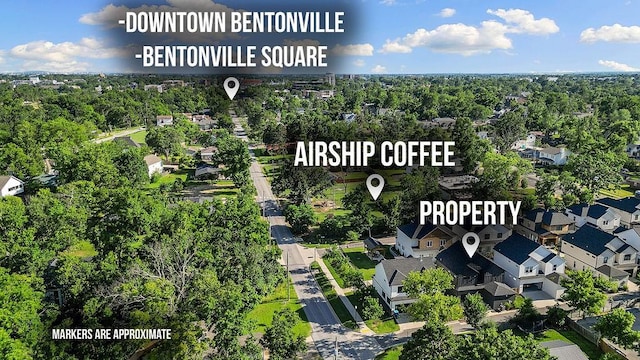 103 NW Ozark Way, Bentonville, AR 72712 - aerial perspective of suburban area
