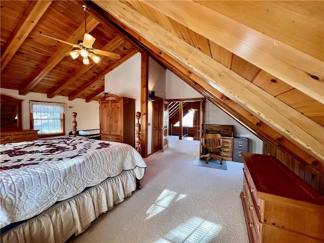 31 Table Rock Dr, Holiday Island, AR 72631 - bedroom with carpet flooring and wooden ceiling