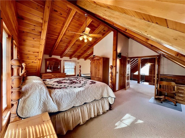 31 Table Rock Dr, Holiday Island, AR 72631 - bedroom featuring carpet and wooden ceiling