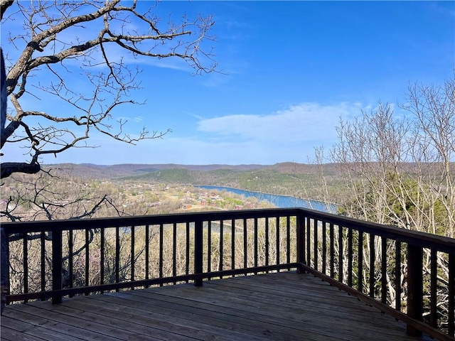 31 Table Rock Dr, Holiday Island, AR 72631 - deck featuring a water view