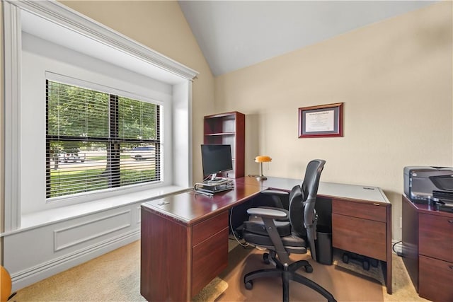 4130 Willowbend Dr, Rogers, AR 72758 - office area featuring light colored carpet and lofted ceiling