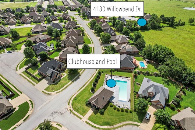 4130 Willowbend Dr, Rogers, AR 72758 - aerial view of residential area featuring a pool