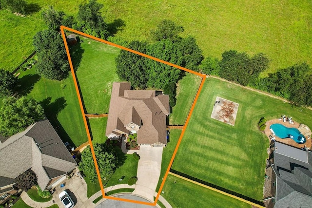 4130 Willowbend Dr, Rogers, AR 72758 - aerial view of property and surrounding area featuring property boundaries highlighted