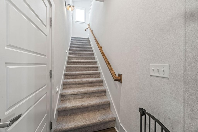 1428 Allens Mill Way, Cave Springs, AR 72718 - stairway with a textured wall and baseboards