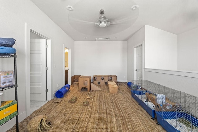 1428 Allens Mill Way, Cave Springs, AR 72718 - unfurnished dining area with ceiling fan and carpet