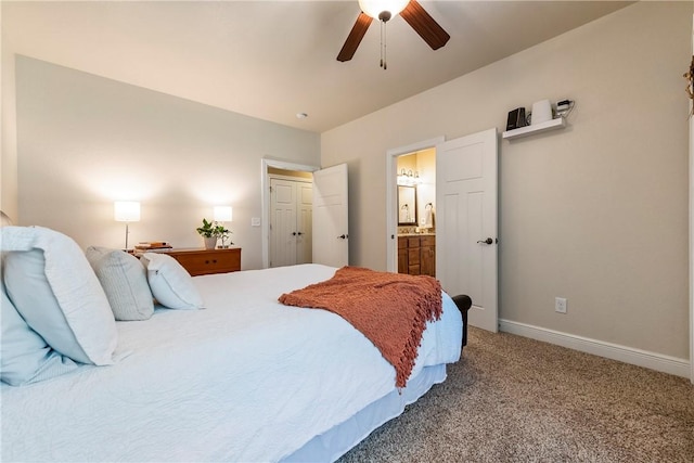 348 Whitcliff Dr, Cave Springs, AR 72718 - carpeted bedroom featuring ensuite bath and a ceiling fan