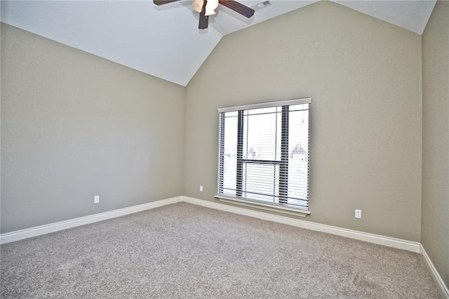 145 Rosemeade Dr, Farmington, AR 72730 - carpeted empty room featuring vaulted ceiling and ceiling fan