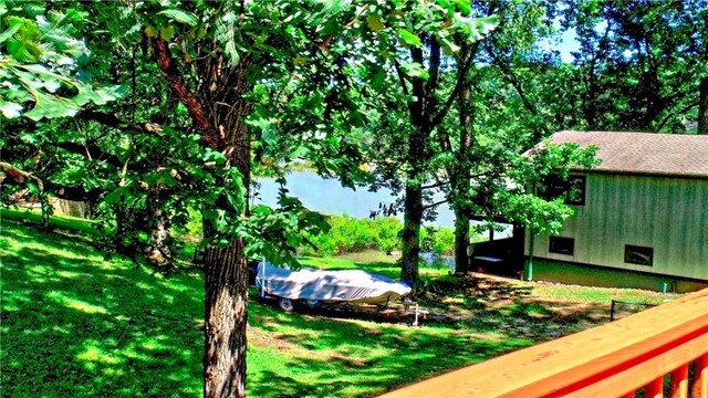 19135 Shoreline Way, Fayetteville, AR 72703 - view of grassy yard featuring a water view