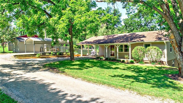 19135 Shoreline Way, Fayetteville, AR 72703 - single story home with driveway, a carport, and a porch