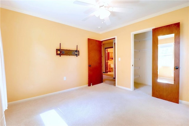 19135 Shoreline Way, Fayetteville, AR 72703 - unfurnished bedroom featuring carpet floors, crown molding, ceiling fan, and a closet