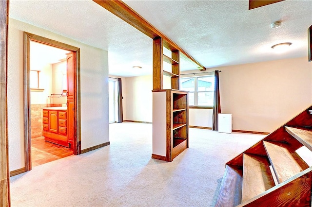 19135 Shoreline Way, Fayetteville, AR 72703 - hall with carpet and a textured ceiling
