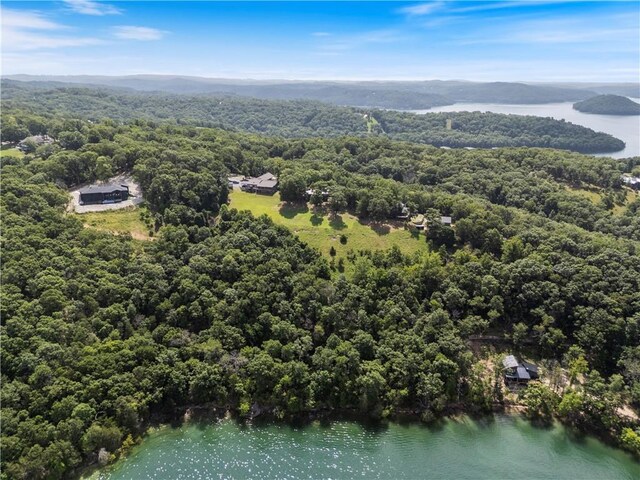 188 Point Mirage Rd, Eureka Springs, AR 72631 - aerial view of a heavily wooded area and a water and mountain view