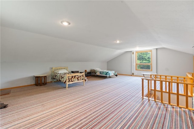 188 Point Mirage Rd, Eureka Springs, AR 72631 - bedroom featuring carpet and lofted ceiling