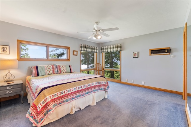 188 Point Mirage Rd, Eureka Springs, AR 72631 - bedroom with multiple windows, carpet, and ceiling fan