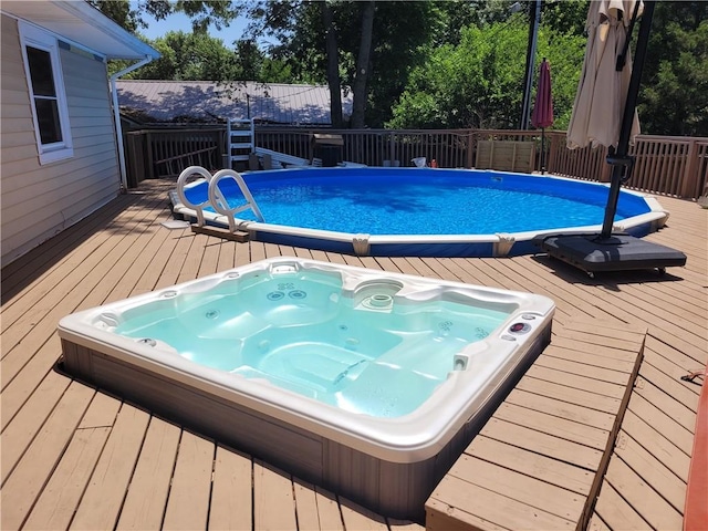 400 Franklin St, Harrison, AR 72601 - view of pool featuring a wooden deck