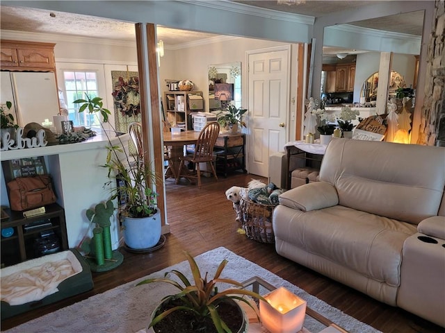 400 Franklin St, Harrison, AR 72601 - living room featuring crown molding and hardwood / wood-style floors
