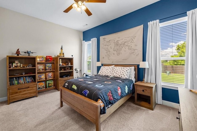 1200 Birkshire Cir, Cave Springs, AR 72718 - bedroom with carpet floors and a ceiling fan