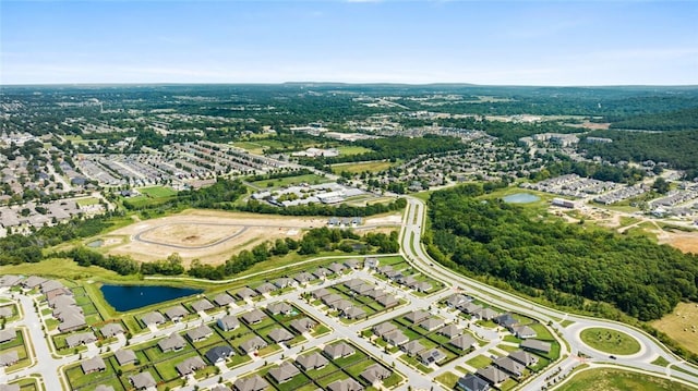 4278 W Anthem Dr, Fayetteville, AR 72704 - aerial perspective of suburban area with a large body of water