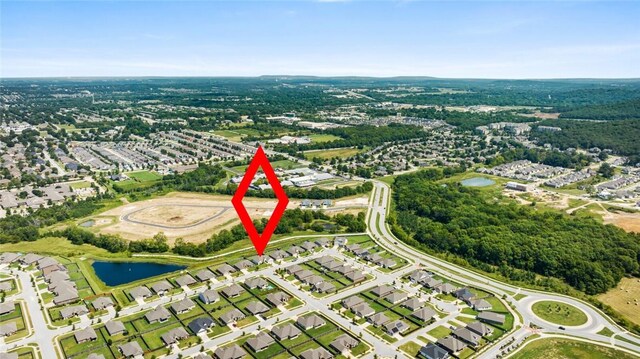 4278 W Anthem Dr, Fayetteville, AR 72704 - aerial view of property and surrounding area with a large body of water