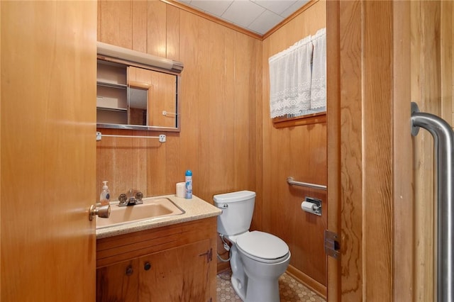 12158 E 62nd Hwy, Harrison, AR 72601 - bathroom featuring vanity and wood walls