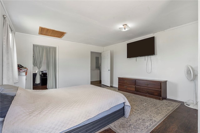 9402 Stone Ln, Omaha, AR 72662 - bedroom with wood finished floors and ornamental molding