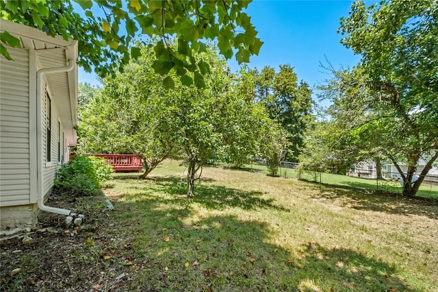 15654 Hickory Ln, Lowell, AR 72745 - view of yard featuring a deck