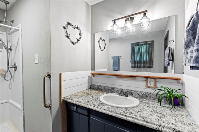 89 Creekview Rd, Harrison, AR 72601 - bathroom featuring a stall shower and vanity