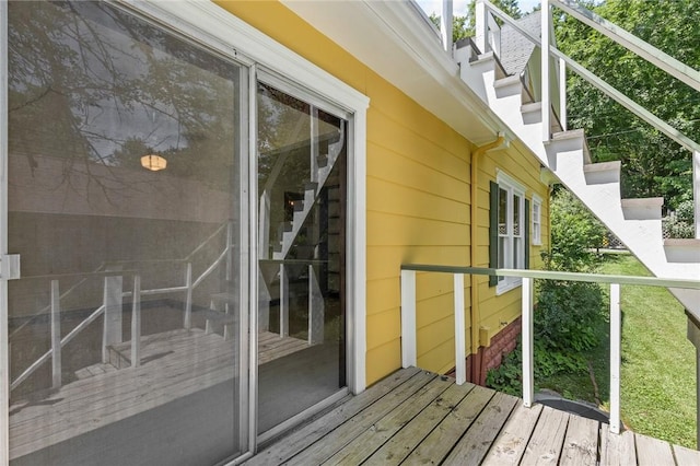 625 W College Ave, Harrison, AR 72601 - deck featuring stairs