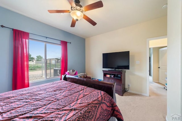 1037 W Desert Sage Dr, Pueblo West, CO 81007 - carpeted bedroom featuring ceiling fan and baseboards