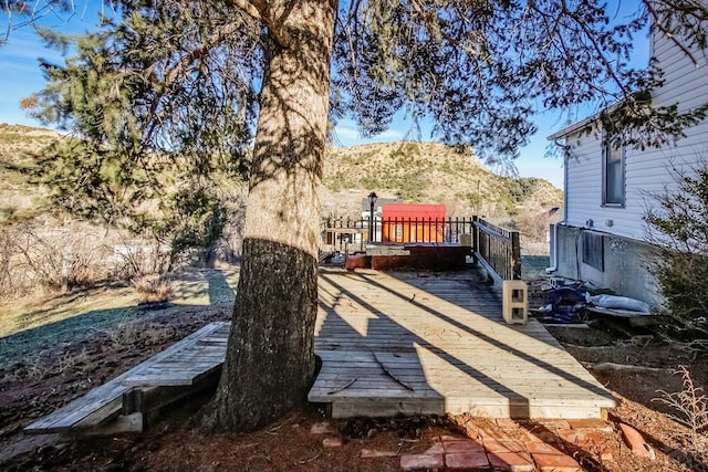 1708 Alta St, Trinidad, CO 81082 - deck featuring a mountain view