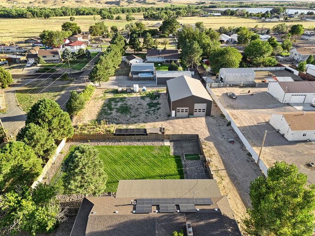 drone / aerial view with a residential view