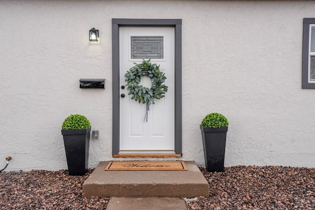 1709 Henry Ave, Pueblo, CO 81005 - doorway to property featuring stucco siding