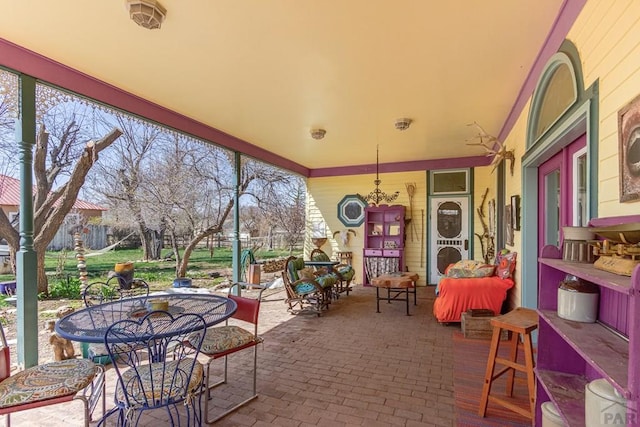 134 E Virginia Ave, La Veta, CO 81055 - view of patio with outdoor dining area
